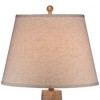 360 Lighting Rustic Farmhouse Table Lamp 29" Tall with USB Dimmer Brown Leaf Hammered Off White Shade for Bedroom Living Room House Bedside Nightstand - 4 of 4