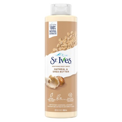 St. Ives Oatmeal & Shea Butter Plant-Based Natural Body Wash Soap - 22  fl oz