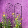 Lirago Black 2 pieces Weatherproof Multi-functional Outdoor Screen-Laser-Cut Galvanized Steel Panel 86.61"Hx19.68"Wx0.51"D - 2 of 4