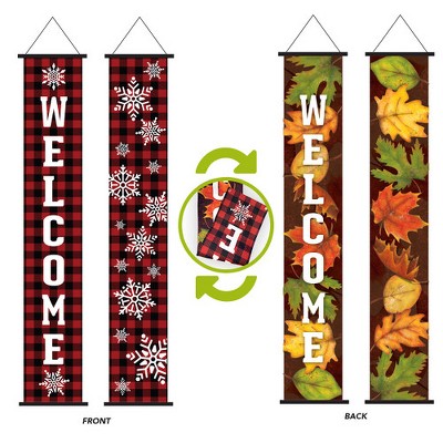 Briarwood Lane Fall/Winter Reversible Door Banner 12" x 72" Briar