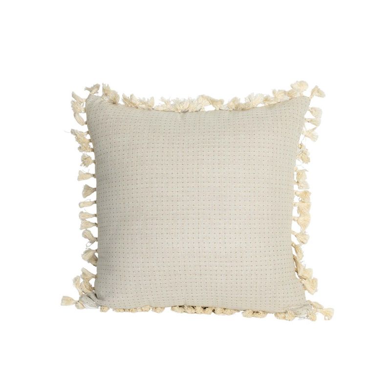 Hand Woven Reversible Throw Pillow Brown Cotton With Polyester Fill by Foreside Home & Garden, 5 of 7