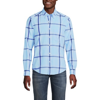 Lands' End Men's Traditional Fit Essential Lightweight Poplin Shirt