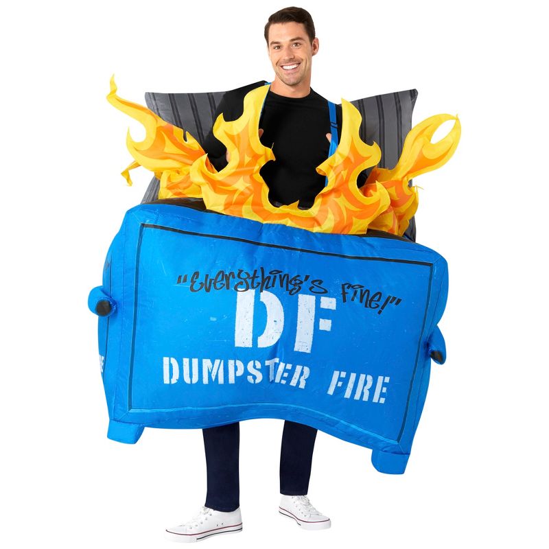 Rubies Dumpster Fire Adult Inflatable Costume, 1 of 6
