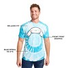 Cinnamoroll Character Face Men's Blue Spiral Tie-Dye Crew Neck Short Sleeve T-shirt - 3 of 4