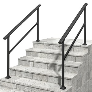 Racxily Hand Rails for Outdoor Steps,  Handrail 2 Pack - 1 of 4
