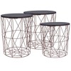 vidaXL Coffee Tables 3 pcs Copper - 2 of 4