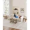 Wood Side Table with Storage Shelf, Small End Tables for Small Spaces, Square - 3 of 4