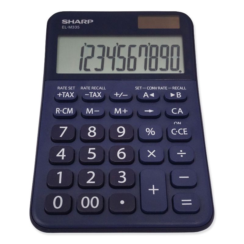 Sharp ELM335BBL Desktop Calculator 10-Digit LCD Blue, 1 of 2