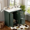 Bathroom Vanity with Sink Combo, Solid Wood Freestanding Cabinet with 3 Drawers & Soft-Close Doors, Modern Storage Vanity Set-Maison Boucle - 2 of 4