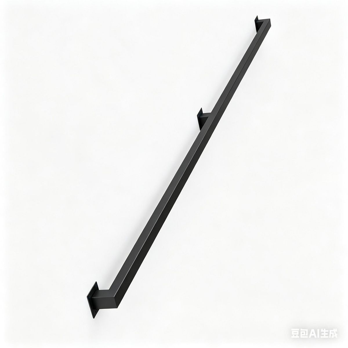 10FT Black Stair Railing Indoor Wall Mounted Banister And Heavy Duty Handrails For Indoor Stairs