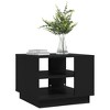 vidaXL Coffee Table Black Engineered wood Small Coffee Table Square - 4 of 4