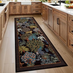 Coucheta Area Rug, Washable Low Pile Indoor with Non-Slip Backing,Soft Stain Resistant Carpet for Living Room, Bedroom,Kids Room,Multi-Color & Size - 1 of 4