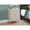 Monarch Specialties ACCENT TABLE - 24H / BEIGE MARBLE / GOLD METAL - 4 of 4