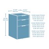 File Pedestal, Acacia Wood finish - 2 of 4