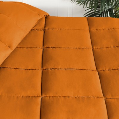 Twin Dusty Orange Reversible Down Alternative Microfiber Comforter