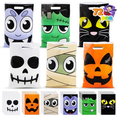 Joyfy 72pcs Halloween Goodie Bags for Treat or Treating,Gift Bags for Treats Snacks,Halloween Kids Party Favor Supplies,Classroom Gifts