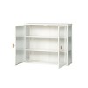 GlasFlength Kitchen Storage Kitchen Pantry Wall Cabinet Cupboard Food Pantry Cabinet with Glass Doors for Kitchen, White, 27.56"*9.06"*23.62" - 4 of 4
