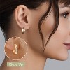 Gilded 1/4 Carat Total Weight Lab-Grown Diamond Fashion Hoop Earrings for Women in 925 Sterling Silver and 14KT Gold Plated Sterling Silver - 3 of 4