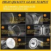 Itopfox Mini Glass Teapot with Removable Stainless Steel Infuser for Blooming & Loose Leaf Tea, Microwave & Stovetop Safe - 2 of 4