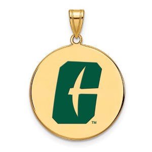 Black Bow Jewelry 14k Yellow Gold Plated Sterling Silver North Carolina at Charlotte 49ers NCAA Extra Large Pendant - 1 of 3