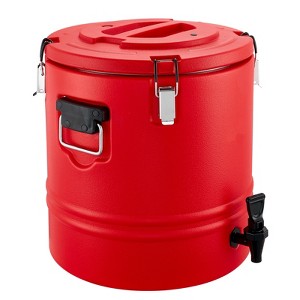 VEVOR Insulated Beverage Dispenser, 8 Gal/30.3L Thermal Hot and Cold Drink Server Dispenser with Spigot, Food-Grade Cooler Jug, Red - 1 of 4