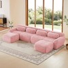 GDFStudio Ivara 148.8" Modern U-Shaped Plush Upholstered 4-Seater Sectional Sofa with 2 Ottomans and 4 Back Cushions - 2 of 4