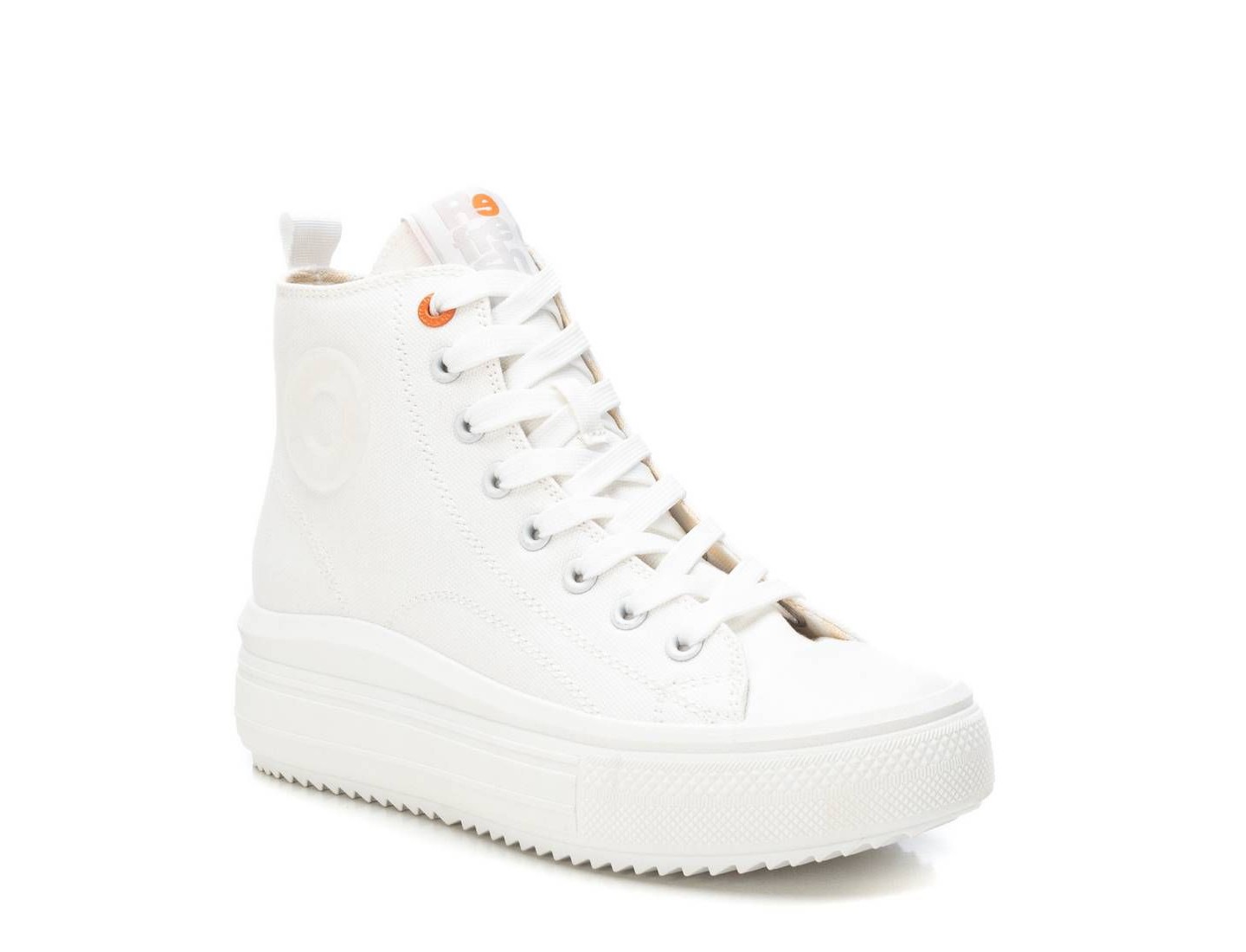 Женские кроссовки Refresh Shoes Refresh High Top Canvas with side zipper 172722, цвет: Белый — фото 2