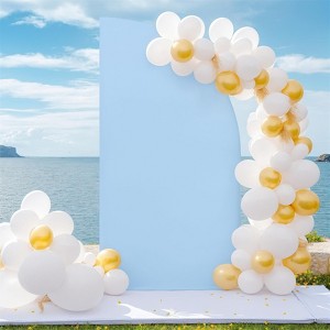 Half-Moon Spandex Arch Cover ¨C Double-Sided Stretchable Backdrop Fabric for Wedding, Birthday, Banquet Decoration (Frame Not Included) - 1 of 4