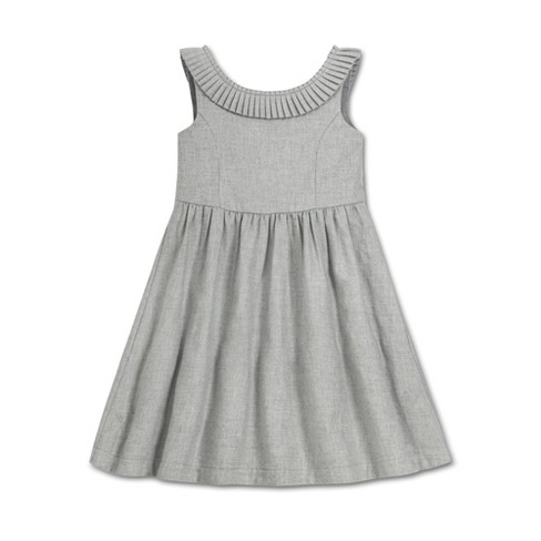 Hope Henry Girls Sleeveless Pleated Collar Party Dress Toddler
