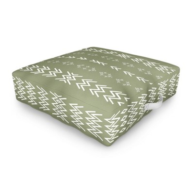 Sheila Wenzel-Ganny Sage Minimalist Mudcloth Outdoor Floor Cushion - Deny Designs