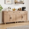 Coucheta Wooden Storage Cabinet with Drawer & Doors,Freestanding Bookcase, Multi-Purpose Organizer for Living Room, Bedroom, Office - 4 of 4