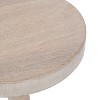 Kate and Laurel Wegner Round Wood Drink Table, 8x8x23, White - 3 of 4