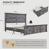 SinCiDo Farmhouse King Size Bed Frame w/51" Tall Headboard, Roman Column Footboard & 3 Spacious Storage Drawers, No Box Spring Needed - 2 of 4