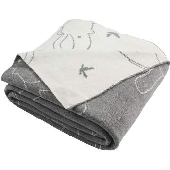 Ella Knit Throw Blanket - Light Grey/Ivory - 50" x 60" - Safavieh .