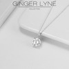 Round Solitaire Necklace for Women Sterling Silver 4 Ct 8A Cubic Zirconia Pendant 16-18" Chain by Ginger Lyne Colelction - 3 of 4