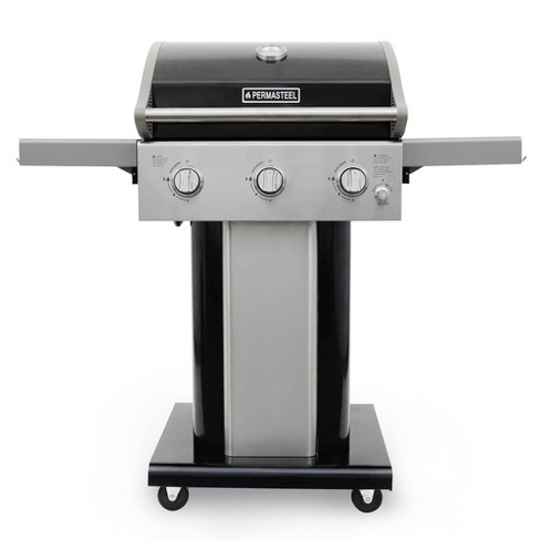 Permasteel 3 burner Gas Grill With Foldable Side Tables Target