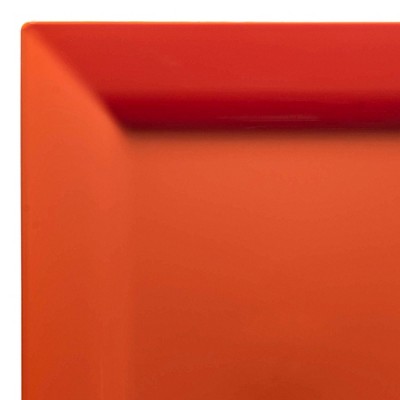 Smarty Had A Party 6.5" Burnt Orange Square Plastic Cake Plates - 120 pcs