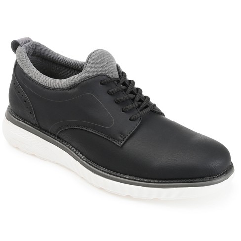 Ecco Shoes Mens 43 Casual Comfort Low Top Lace Up Sneakers Black Leather  Round