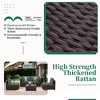 UPHA 5-Piece Rattan Patio Sofa Conversation Set with Cushions - 4 of 4