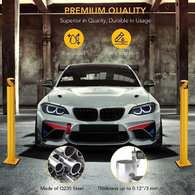 Safety Bollard 6 Packs, 36/42/48 Inch Height Bollard Post, 4.5 Inch Diameter,for Traffic Control, Driveway Barrier, Parking Pole