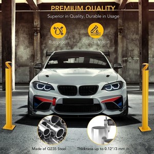 Safety Bollard 6 Packs, 36/42/48 Inch Height Bollard Post, 4.5 Inch Diameter,for Traffic Control, Driveway Barrier, Parking Pole - 1 of 4