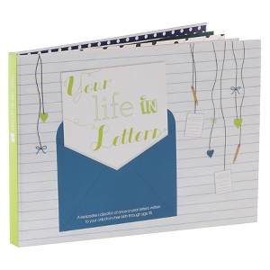 Your Life in Letters Keepsake Book - Blue: Baby Scrapbook & Photo Album, Holds 25 Photos, 19 Pages, 11.5" x 8.5" - 1 of 4