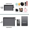 Itopfox 6-Pack Mesh Cosmetic Pouches with Zipper for Makeup, Toiletries, and Organizing Home or Office Essentials (Black) - 3 of 4