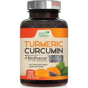 Turmeric Curcumin Extra Strength 2600mg with BioPerine Black Pepper Extract - 120 Capsules;180 Capsules - 1 of 4