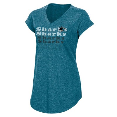 NHL San Jose Sharks Women's Team Pride V-Neck T-Shirt - S