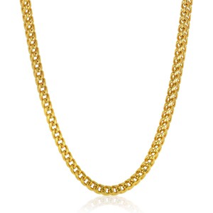 Crucible Men's 7mm Rounded Franco Chain Stainless Steel Necklace - 26" - 1 of 4