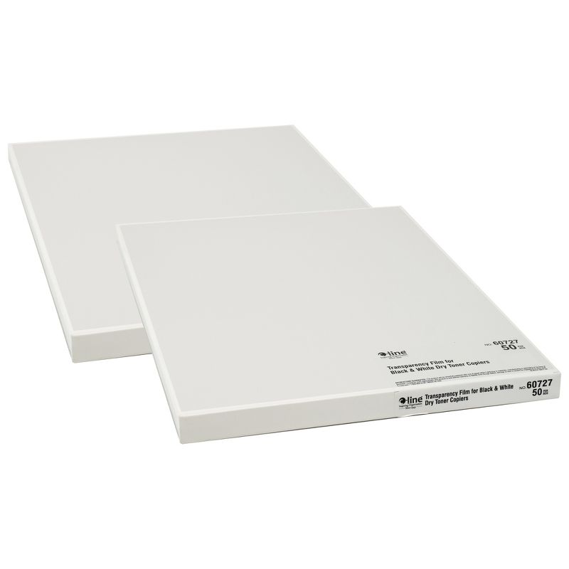 C-Line® Plain Paper Copier Transparency Film, Clear, 8 1/2 x 11, 50 Sheets Per Pack, 2 Packs, 1 of 5