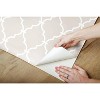 RoomMates 28.2" Modern Trellis P&S Wallpaper Beige: Removable Adhesive Geometric Vinyl, Peelable, Repositionable - 4 of 4