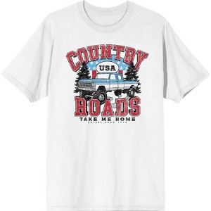 Country Roads Take Me Home Men's Crew Neck Short Sleeve Tee - 1 of 2
