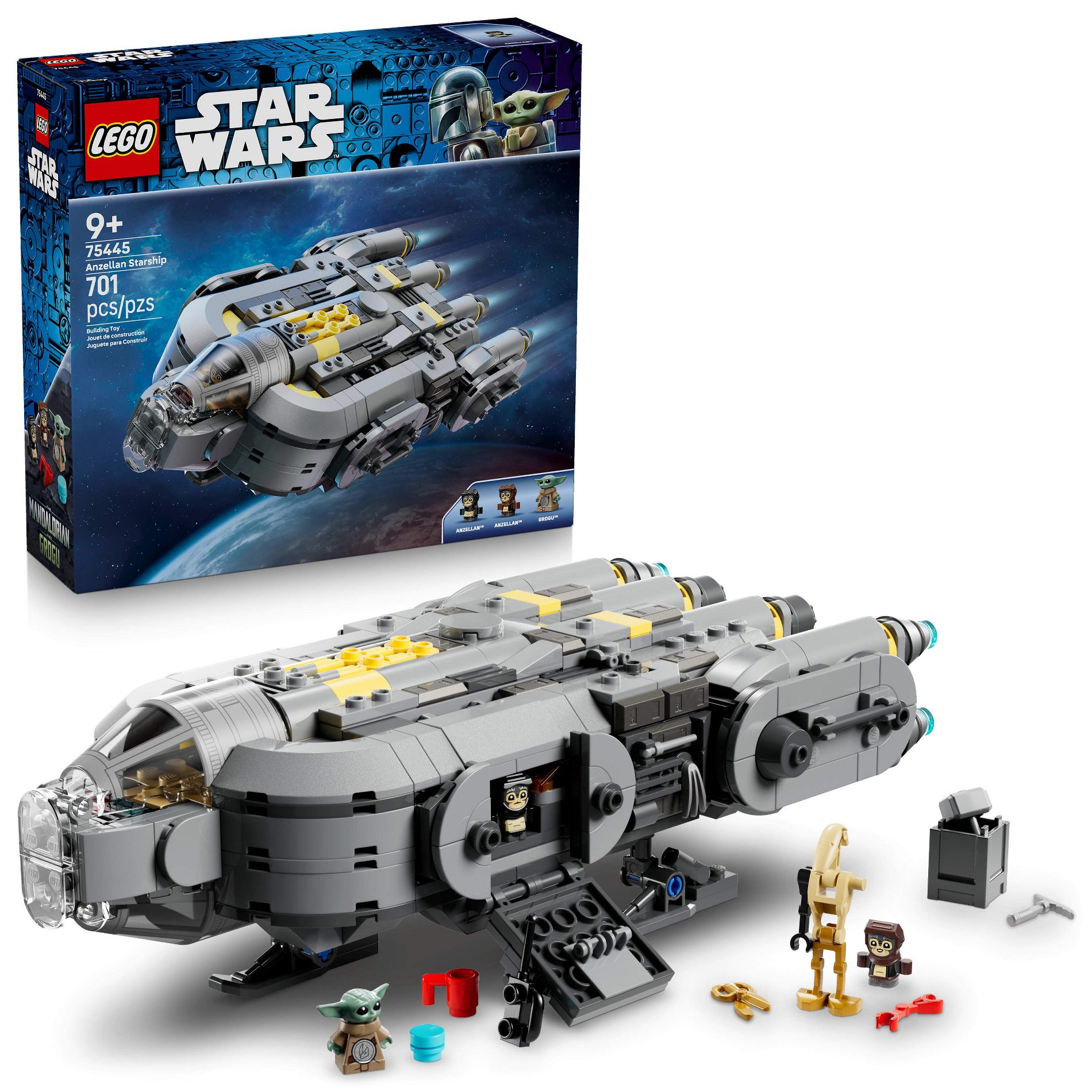 LEGO Star Wars: The Mandalorian and Grogu Anzellan Starship 75445